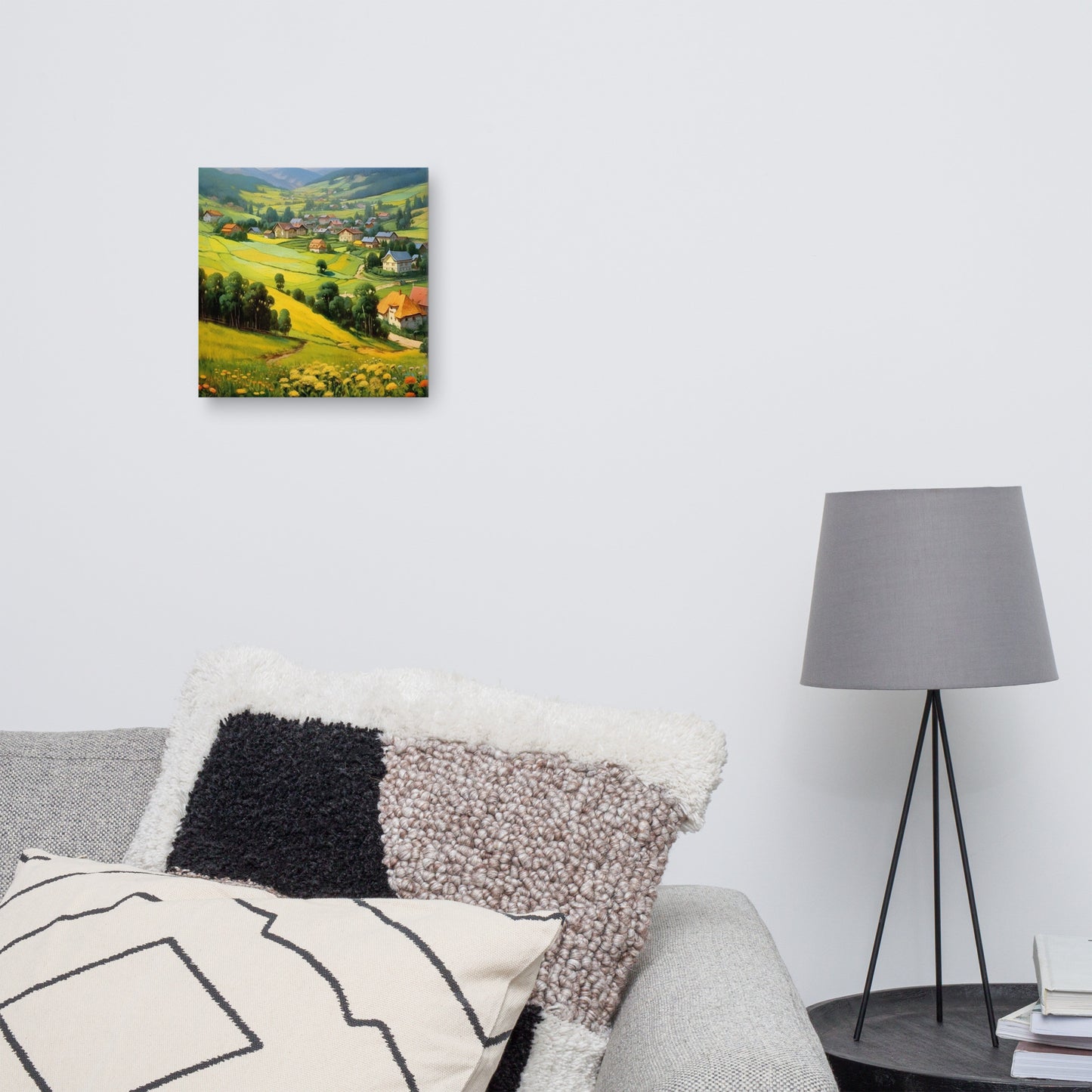 The Golden Village Canvas