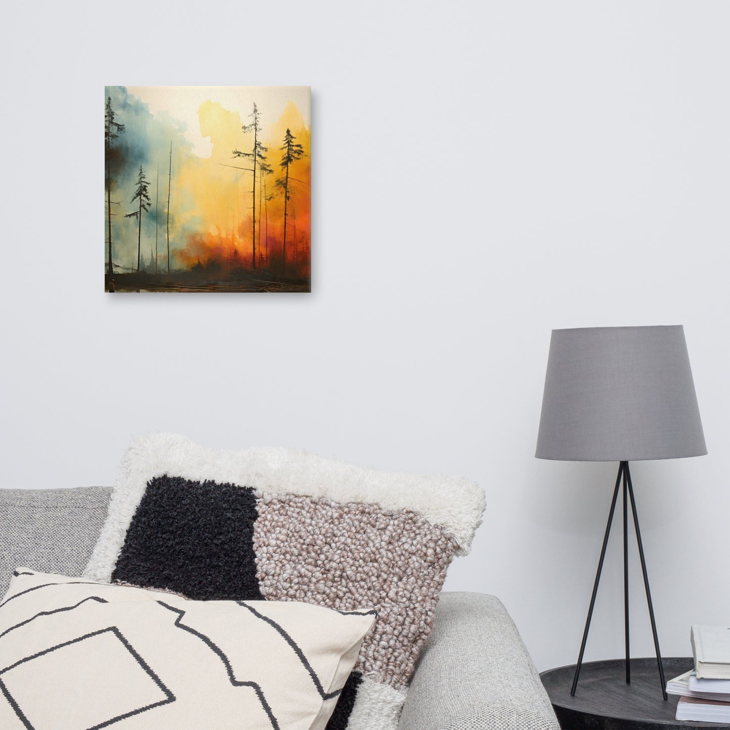 "Smoke in the forest" Canvas