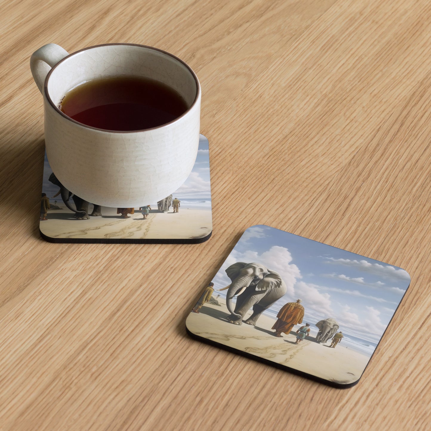 Elephant Cork-back coaster