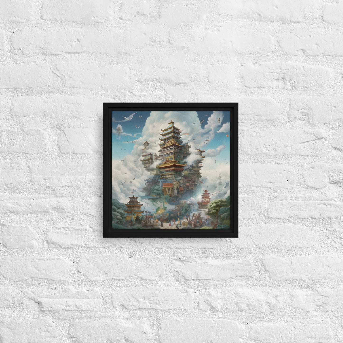 "Eastern Mystery" - The "Yun" Temple Framed canvas