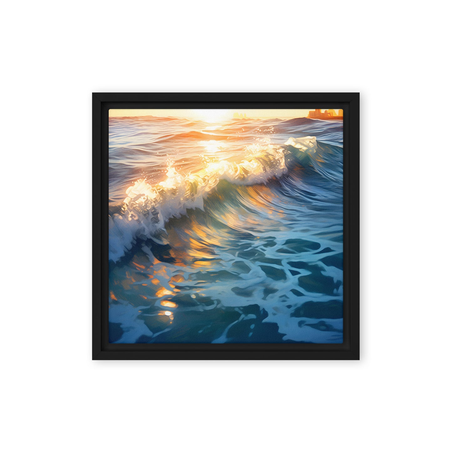 Water - "By the shore" Framed canvas