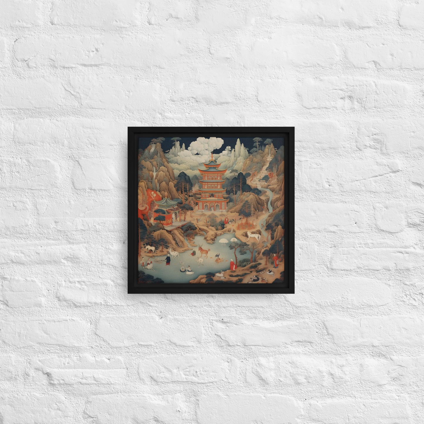 Eastern Mystery - "The hidden temple" Framed canvas