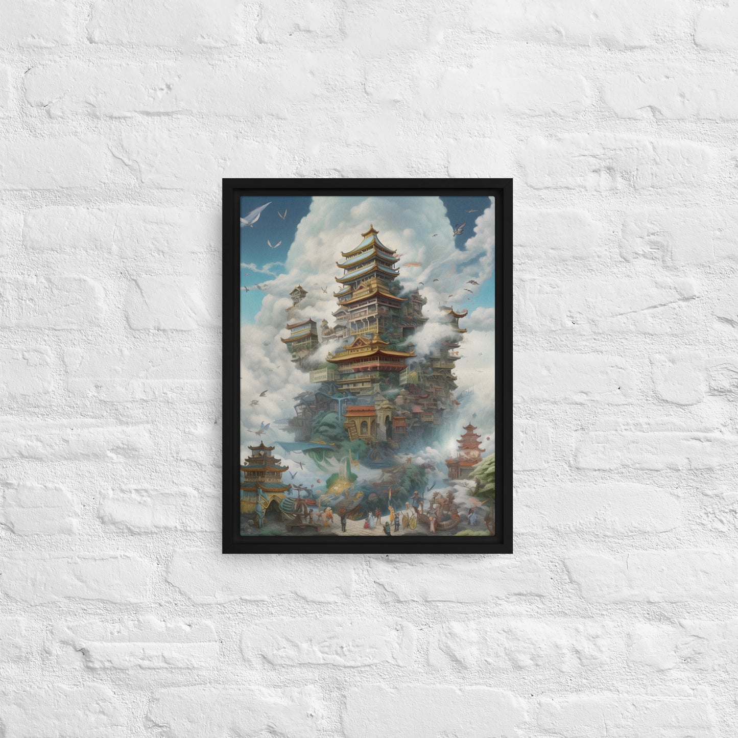 "Eastern Mystery" - The "Yun" Temple Framed canvas