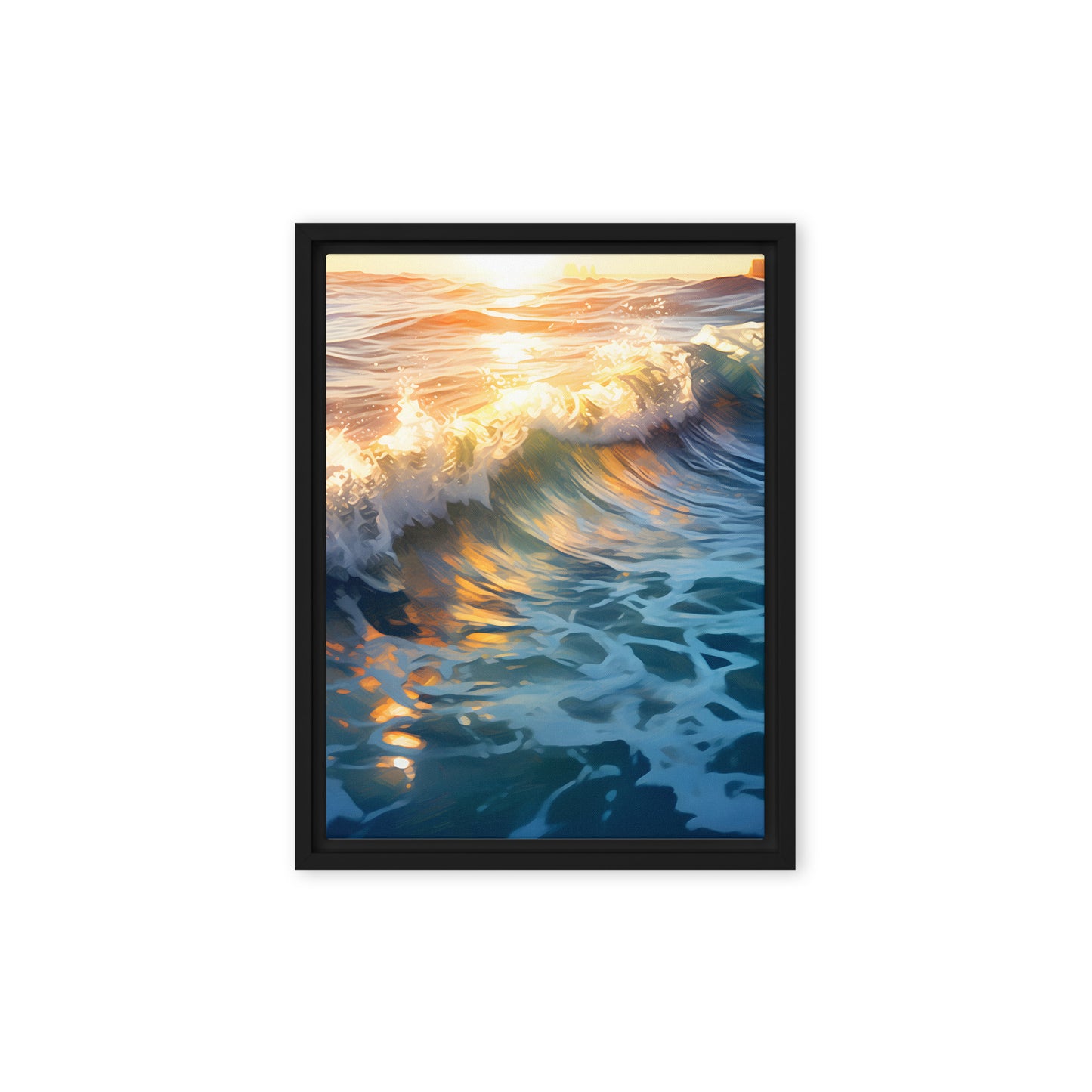 Water - "By the shore" Framed canvas