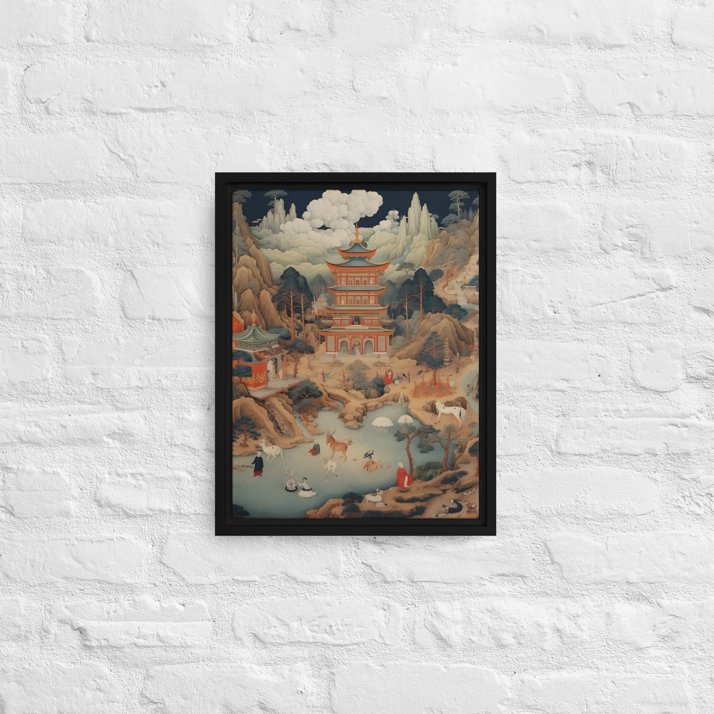 Eastern Mystery - "The hidden temple" Framed canvas