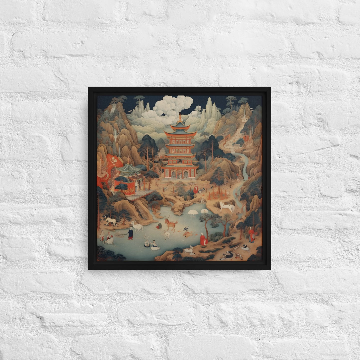 Eastern Mystery - "The hidden temple" Framed canvas