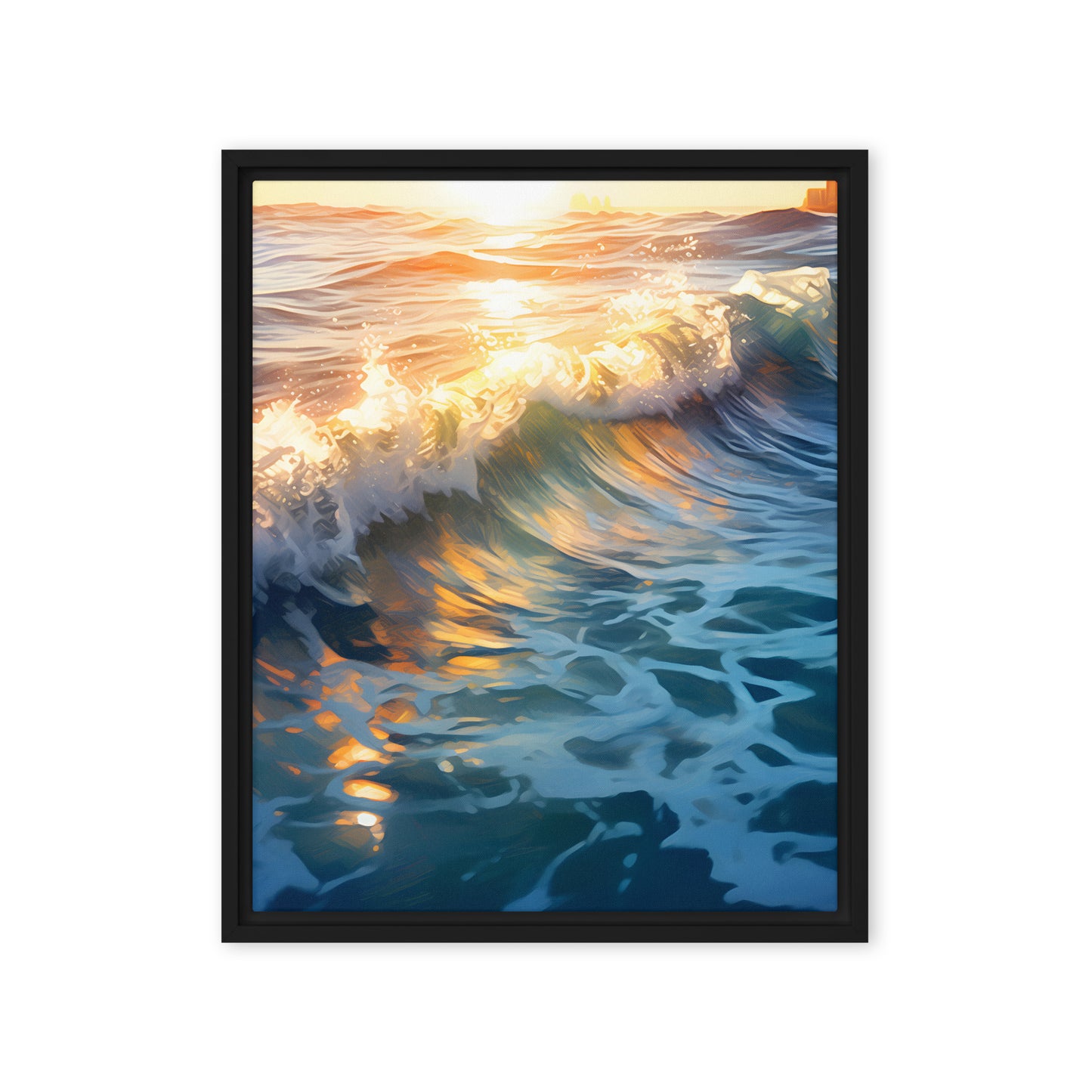 Water - "By the shore" Framed canvas