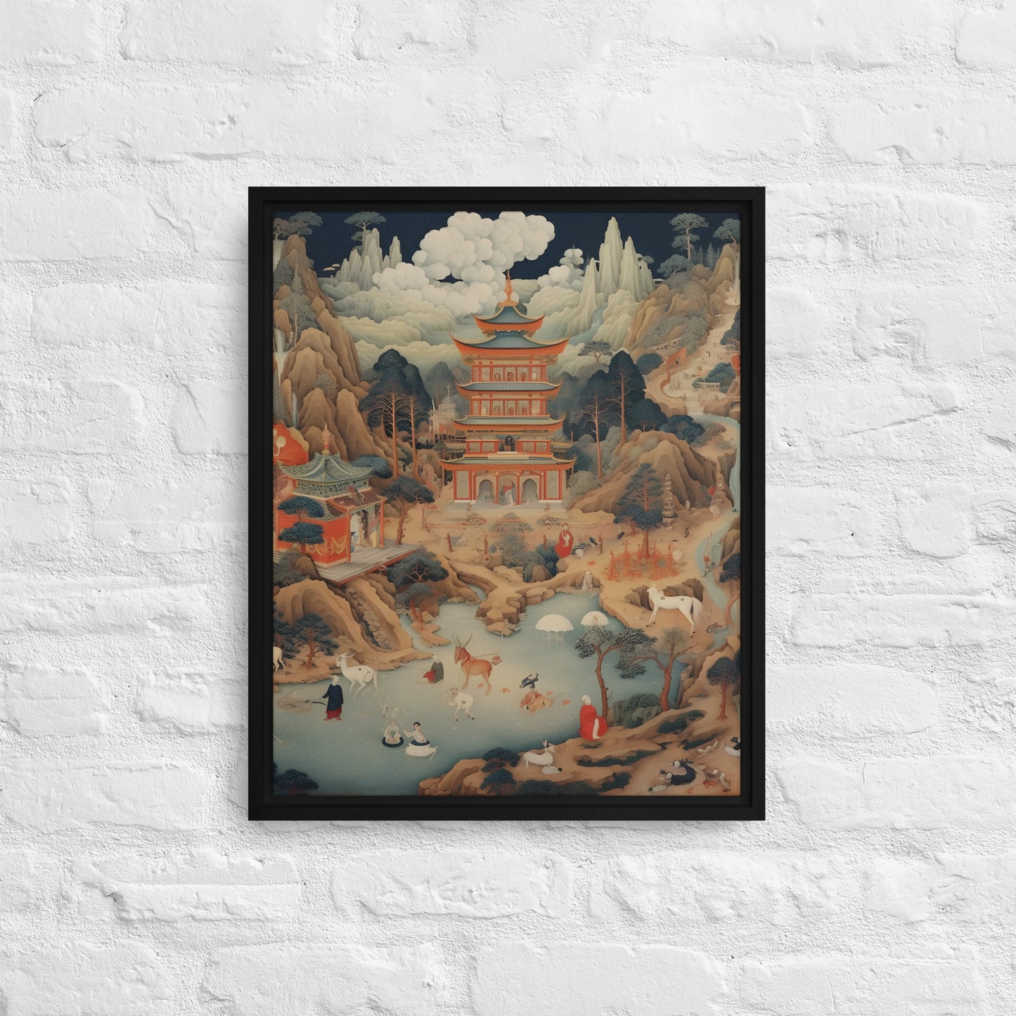 Eastern Mystery - "The hidden temple" Framed canvas