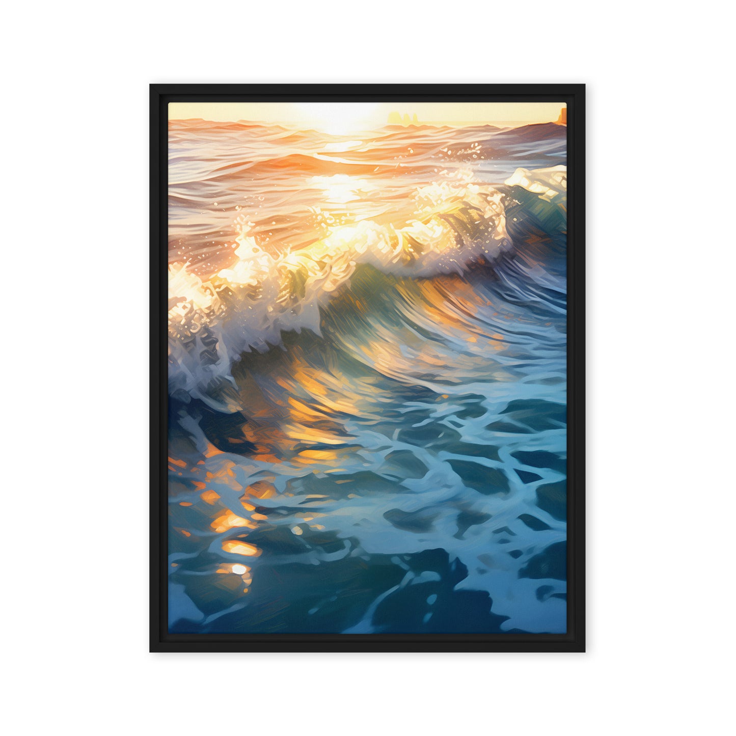 Water - "By the shore" Framed canvas