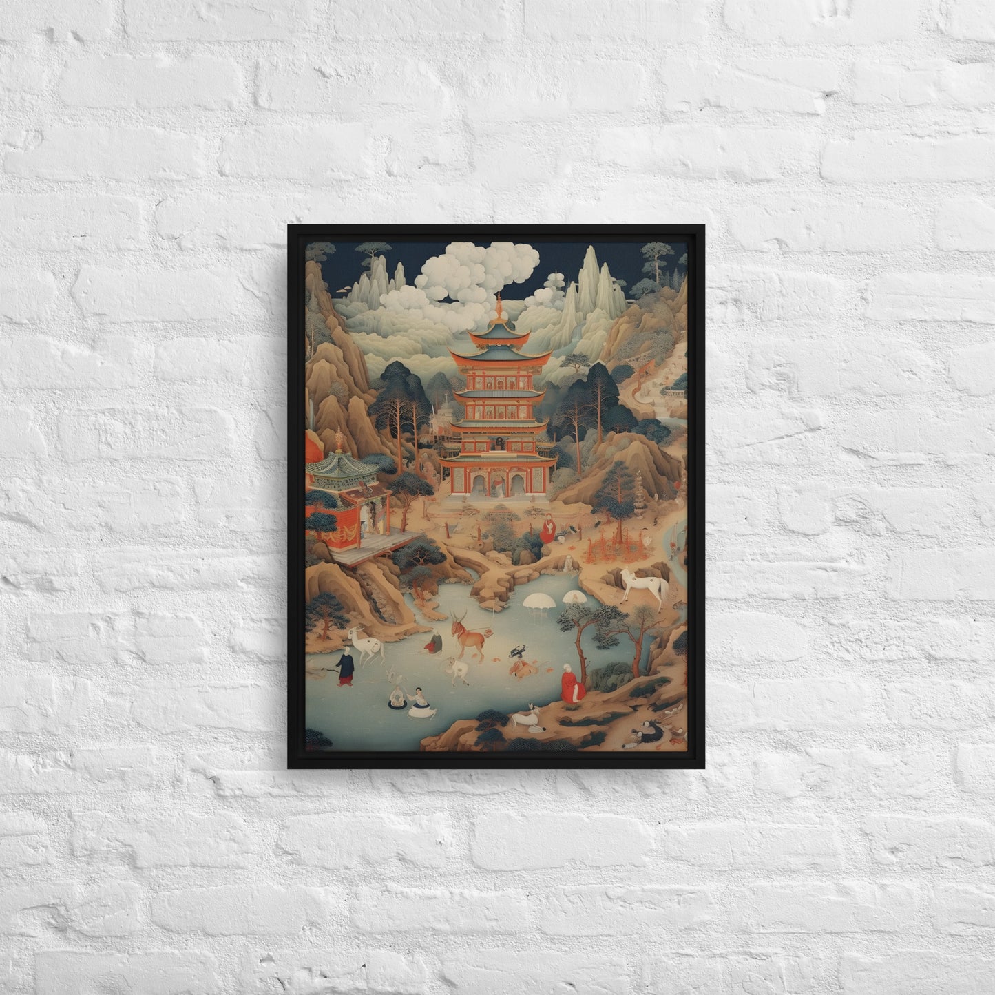 Eastern Mystery - "The hidden temple" Framed canvas