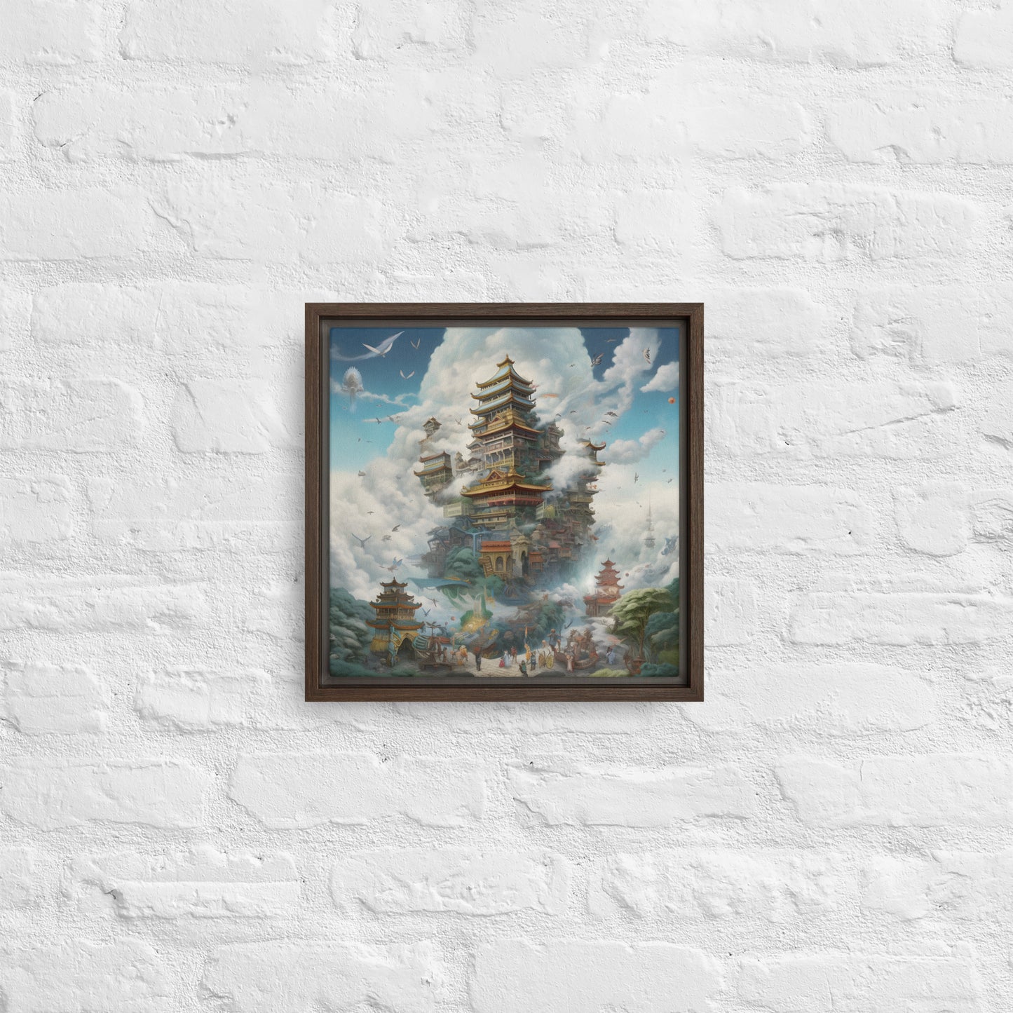 "Eastern Mystery" - The "Yun" Temple Framed canvas