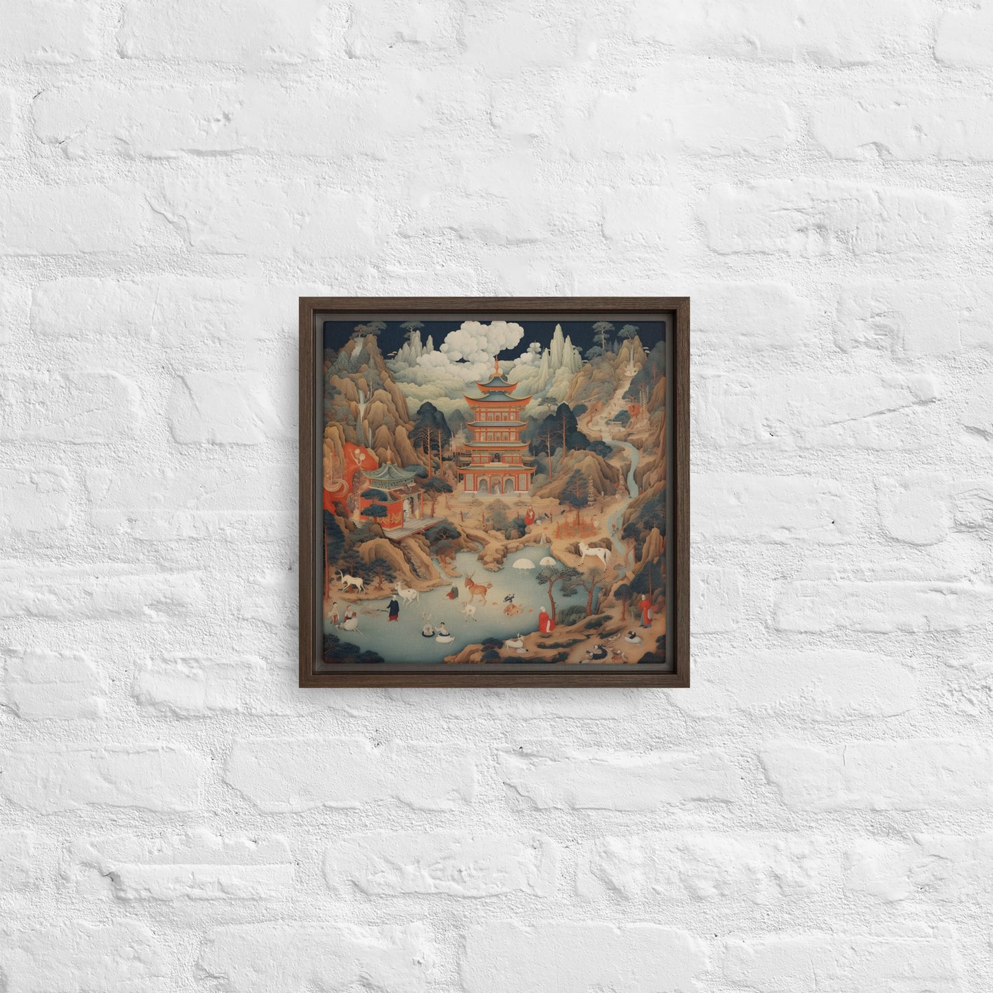 Eastern Mystery - "The hidden temple" Framed canvas