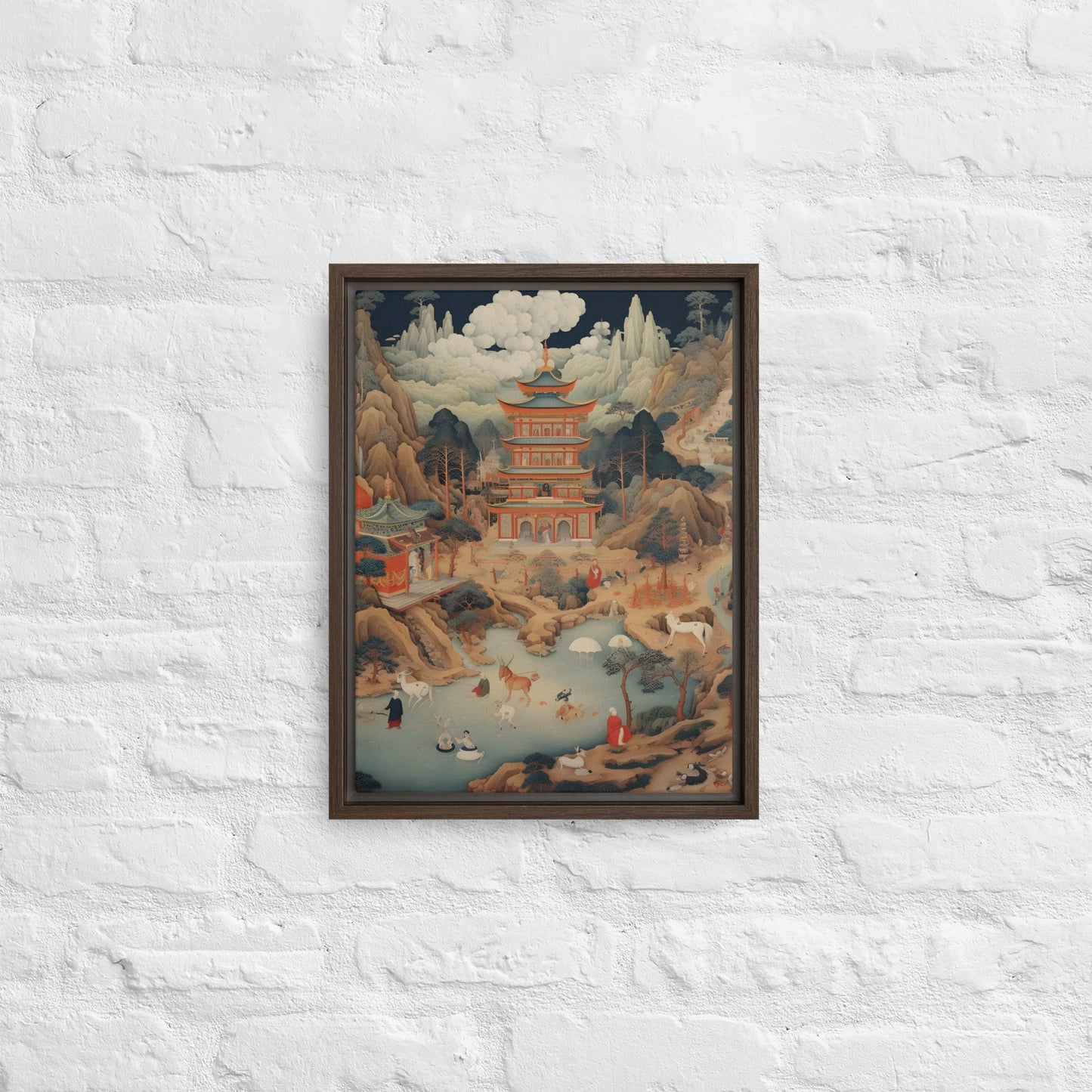 Eastern Mystery - "The hidden temple" Framed canvas