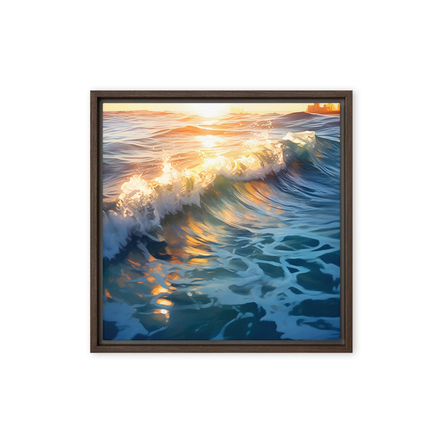 Water - "By the shore" Framed canvas