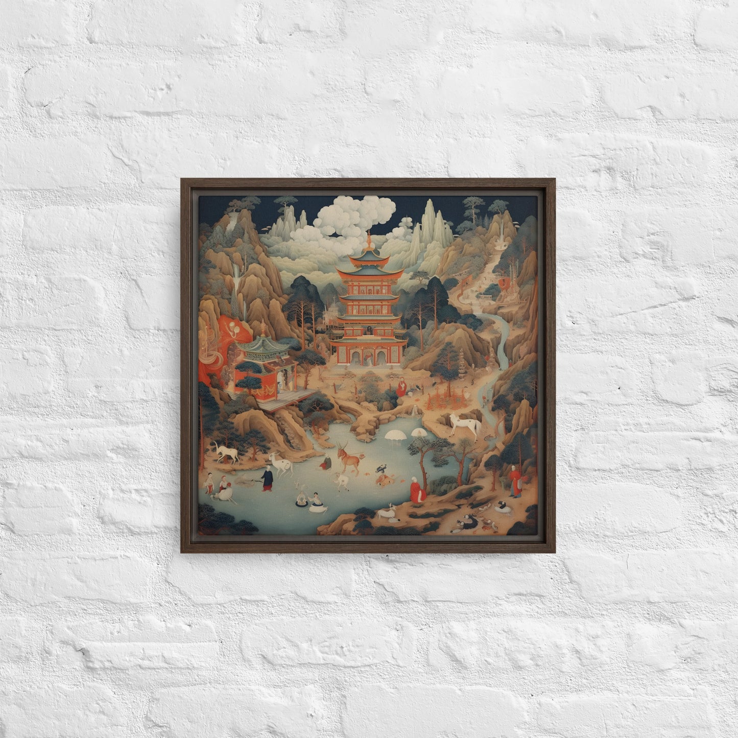 Eastern Mystery - "The hidden temple" Framed canvas