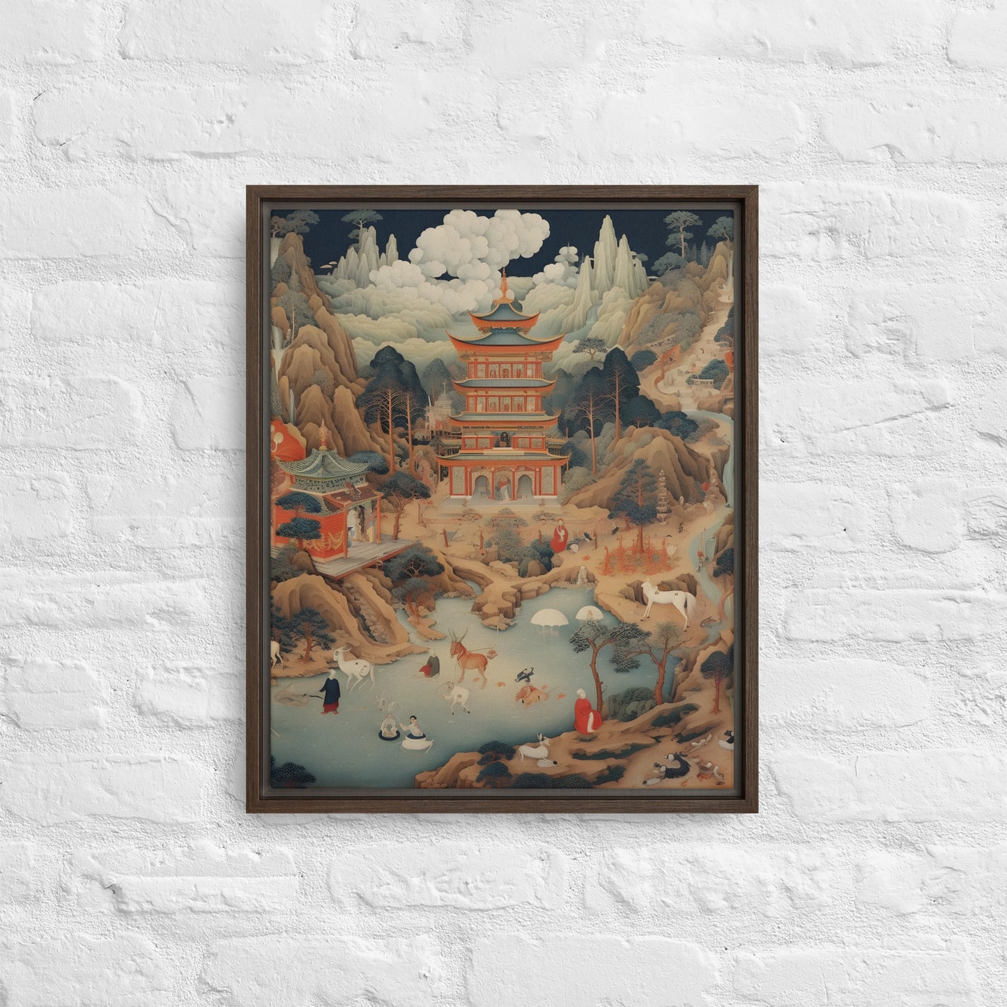 Eastern Mystery - "The hidden temple" Framed canvas