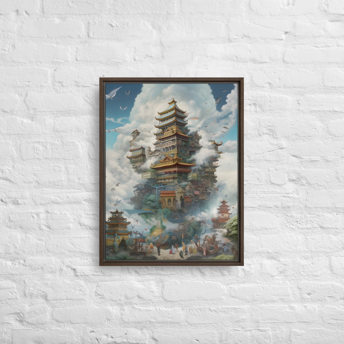 "Eastern Mystery" - The "Yun" Temple Framed canvas