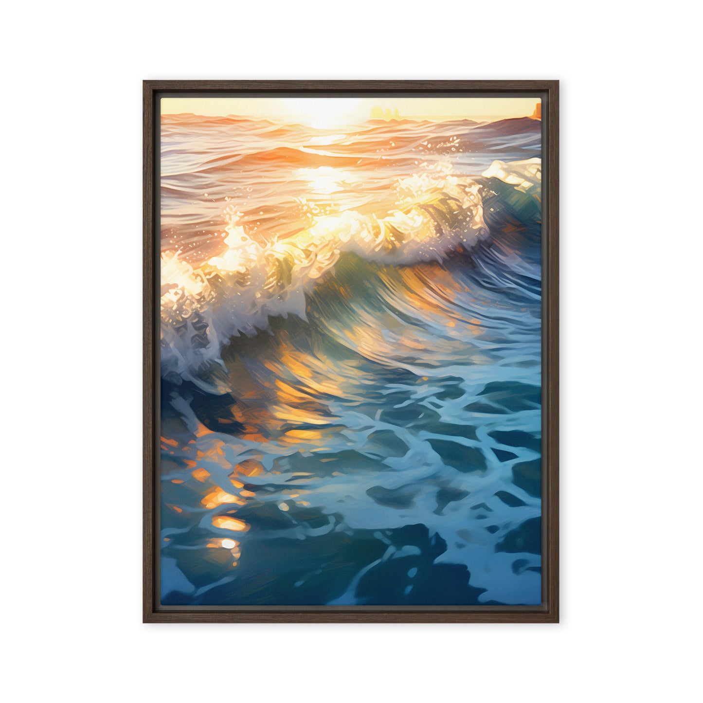 Water - "By the shore" Framed canvas