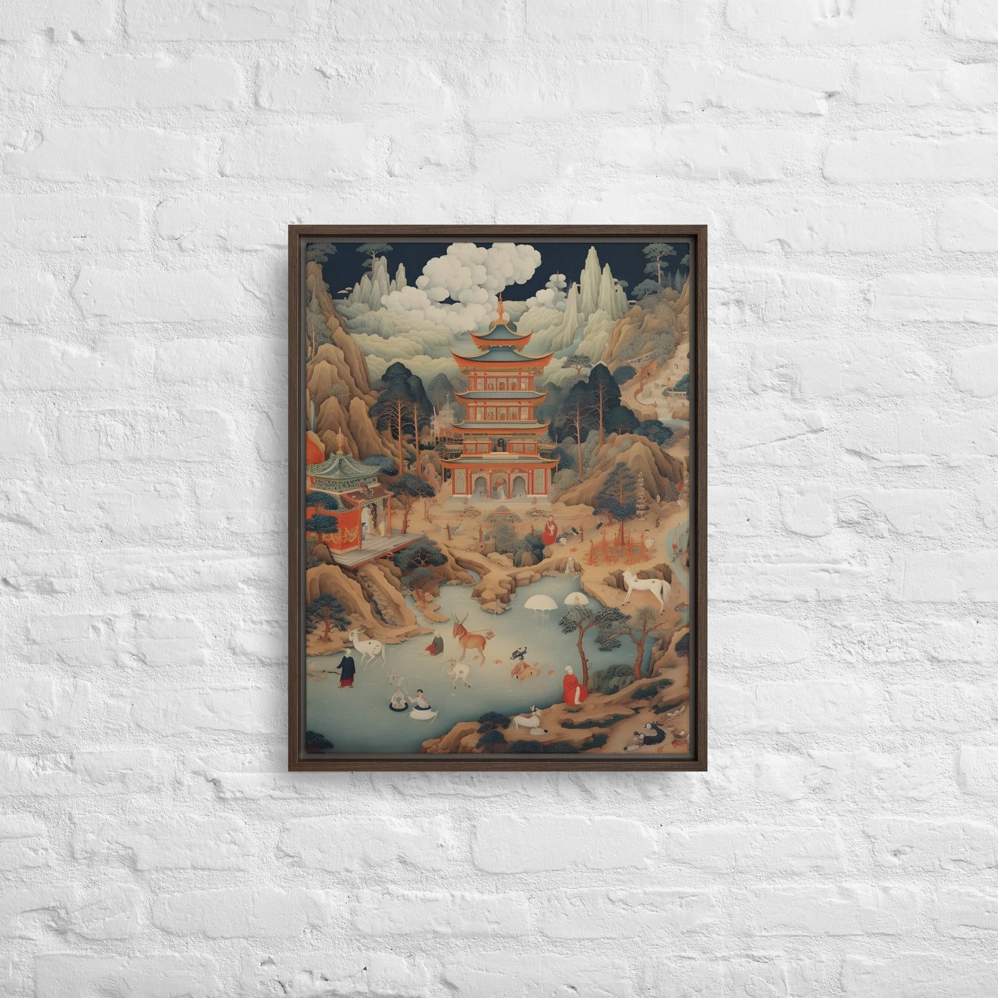 Eastern Mystery - "The hidden temple" Framed canvas