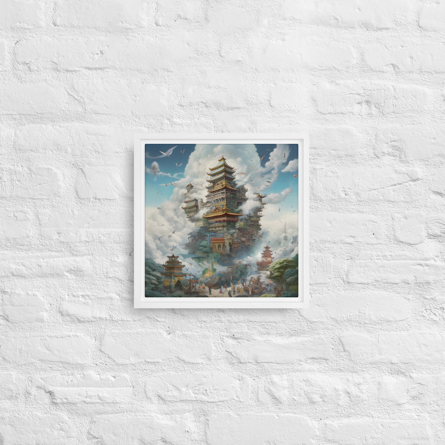 "Eastern Mystery" - The "Yun" Temple Framed canvas