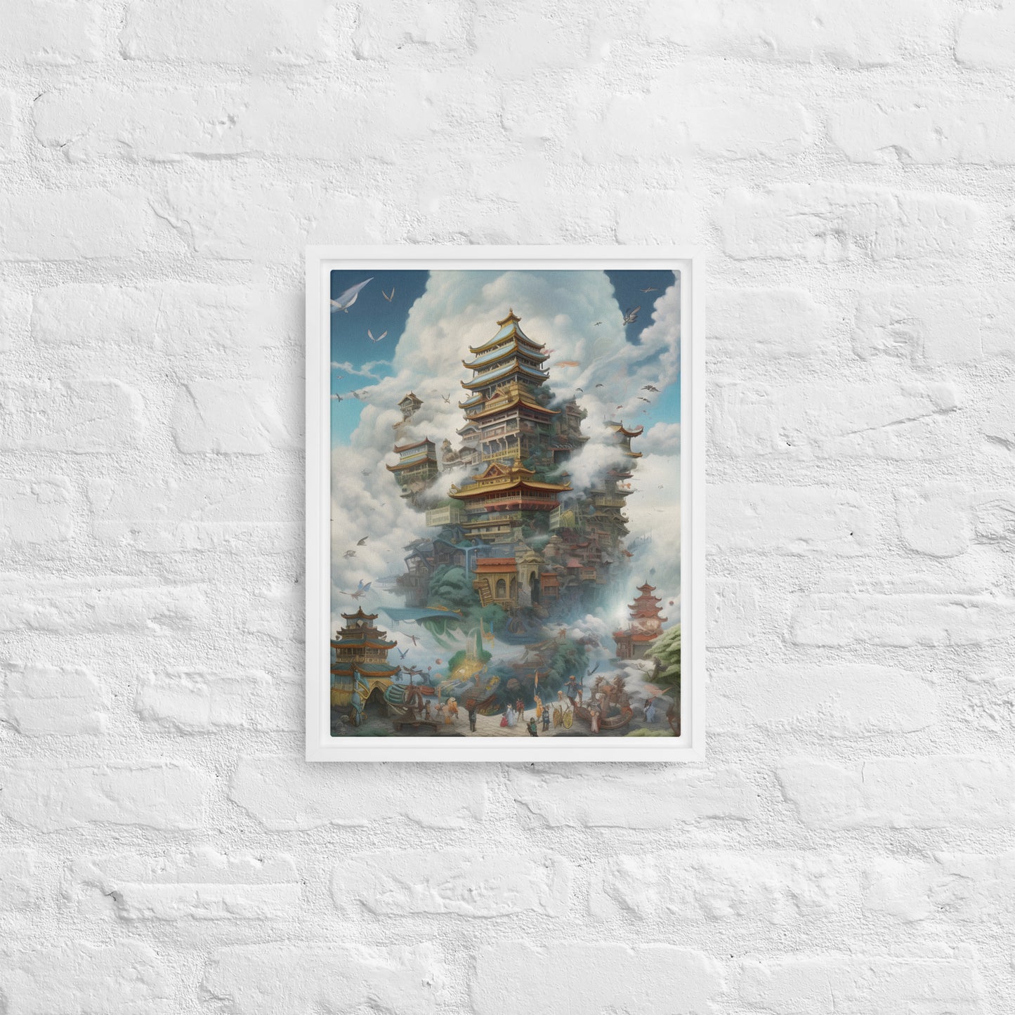 "Eastern Mystery" - The "Yun" Temple Framed canvas