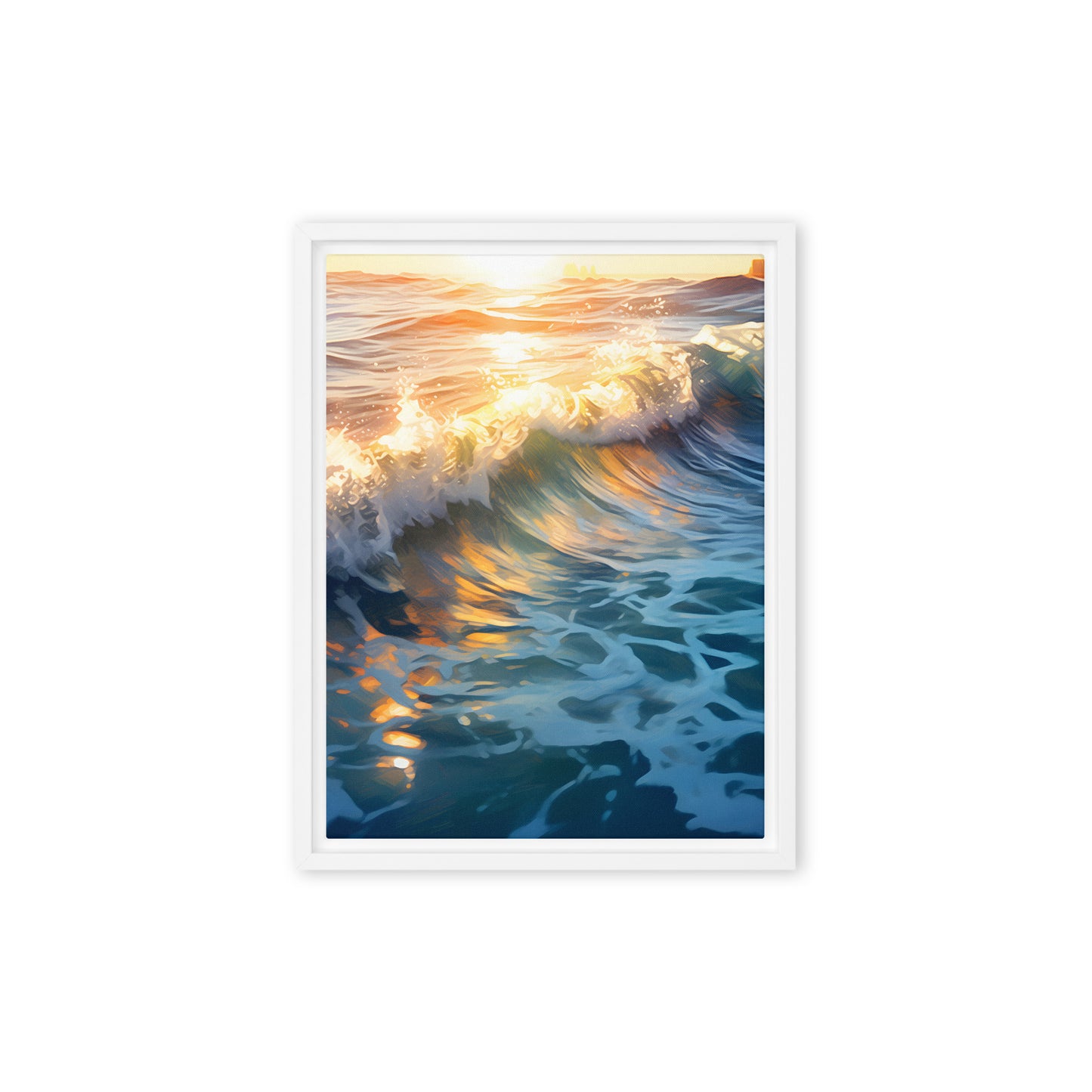 Water - "By the shore" Framed canvas