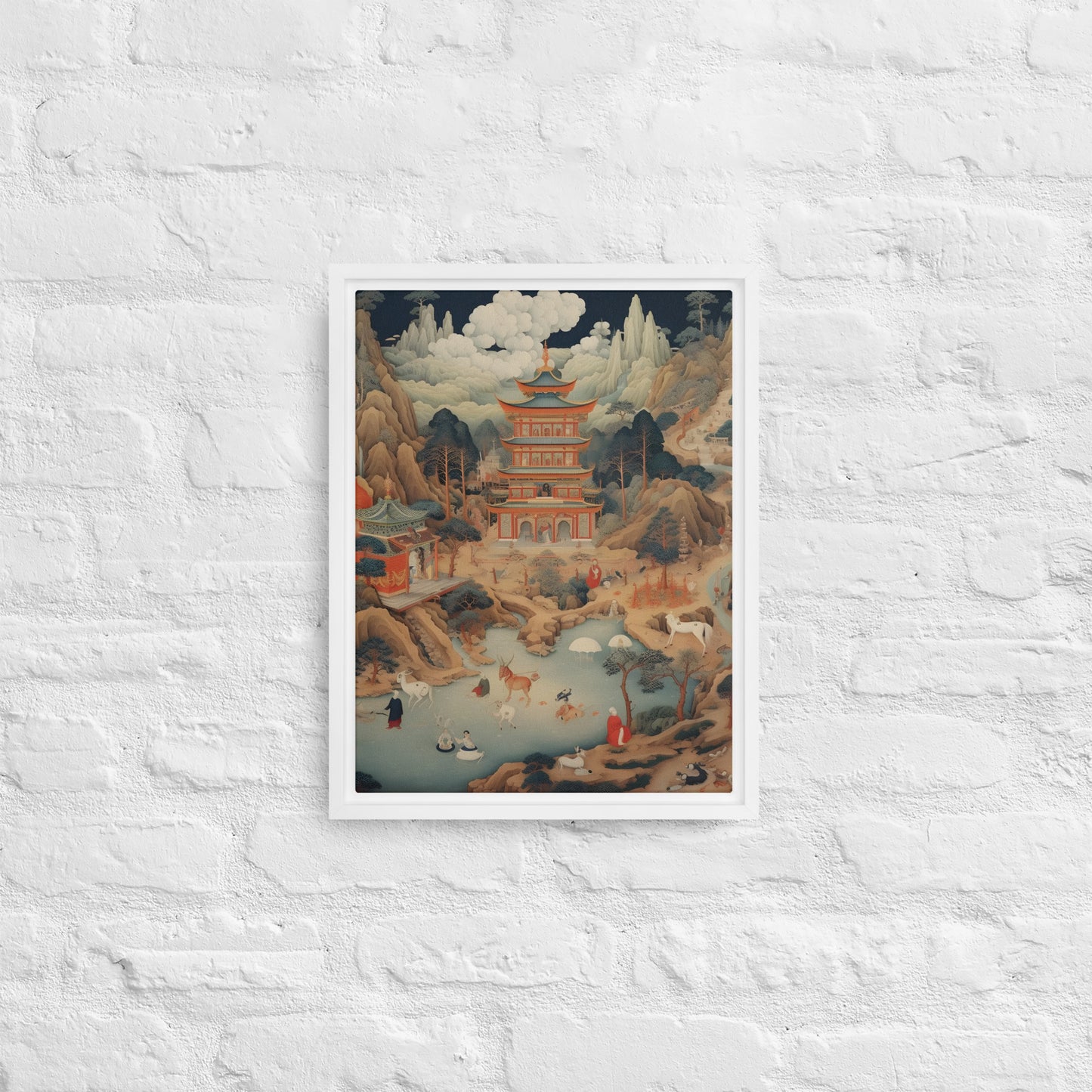 Eastern Mystery - "The hidden temple" Framed canvas