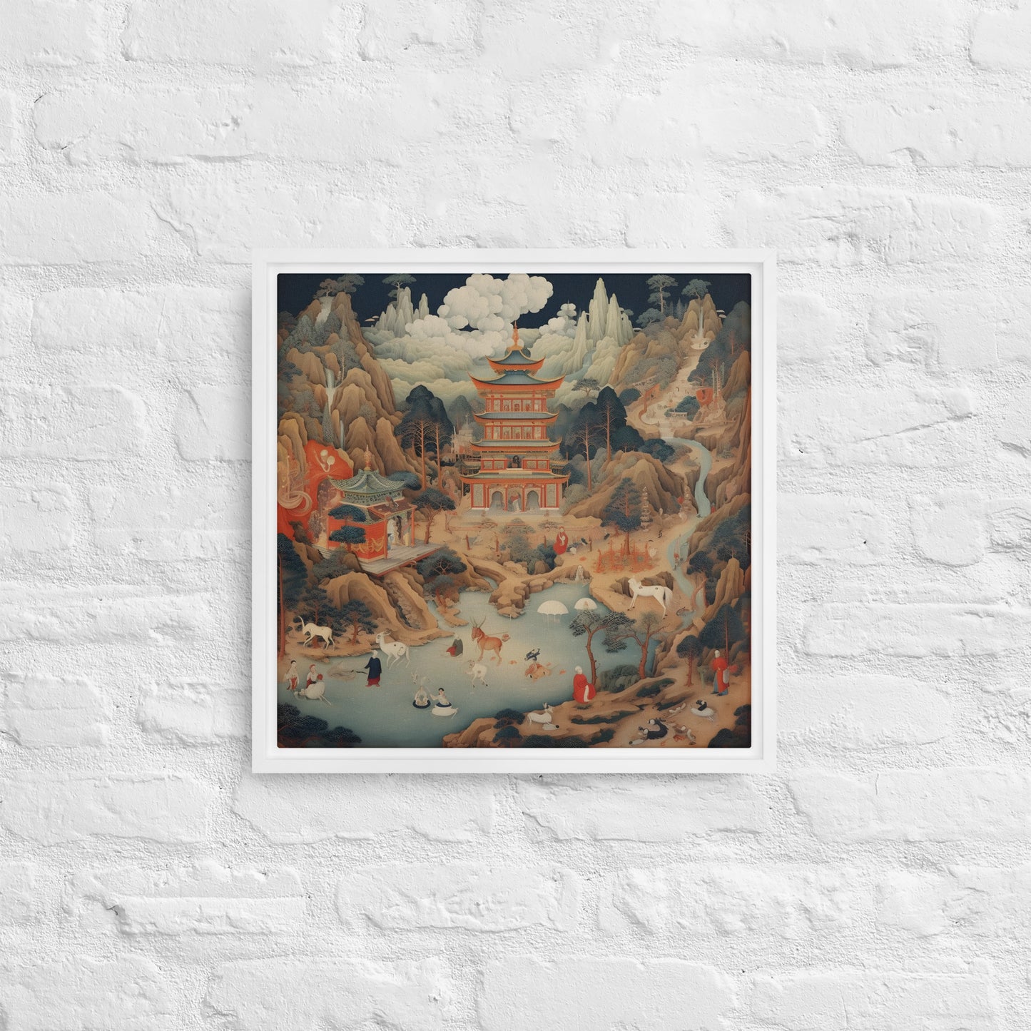 Eastern Mystery - "The hidden temple" Framed canvas