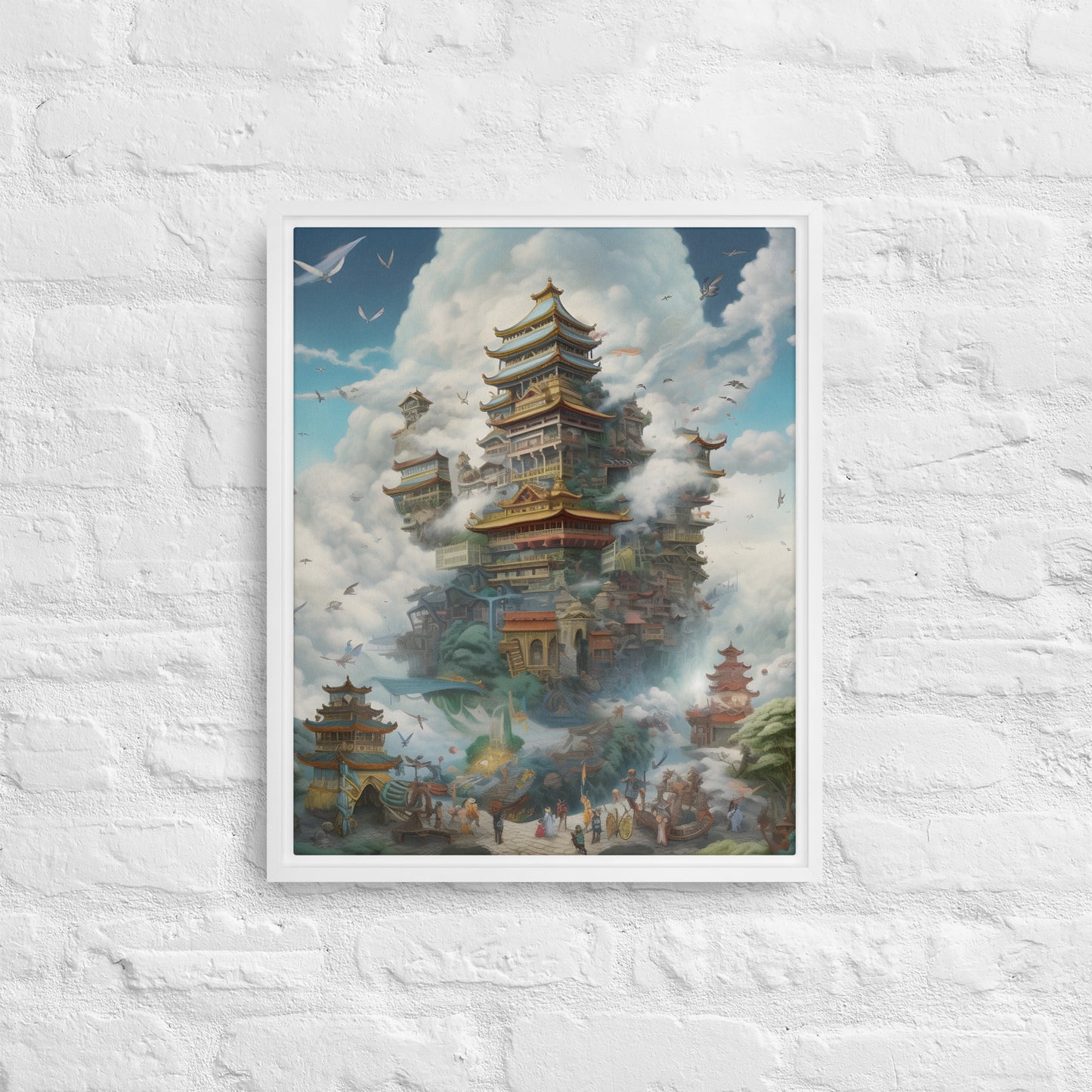 "Eastern Mystery" - The "Yun" Temple Framed canvas