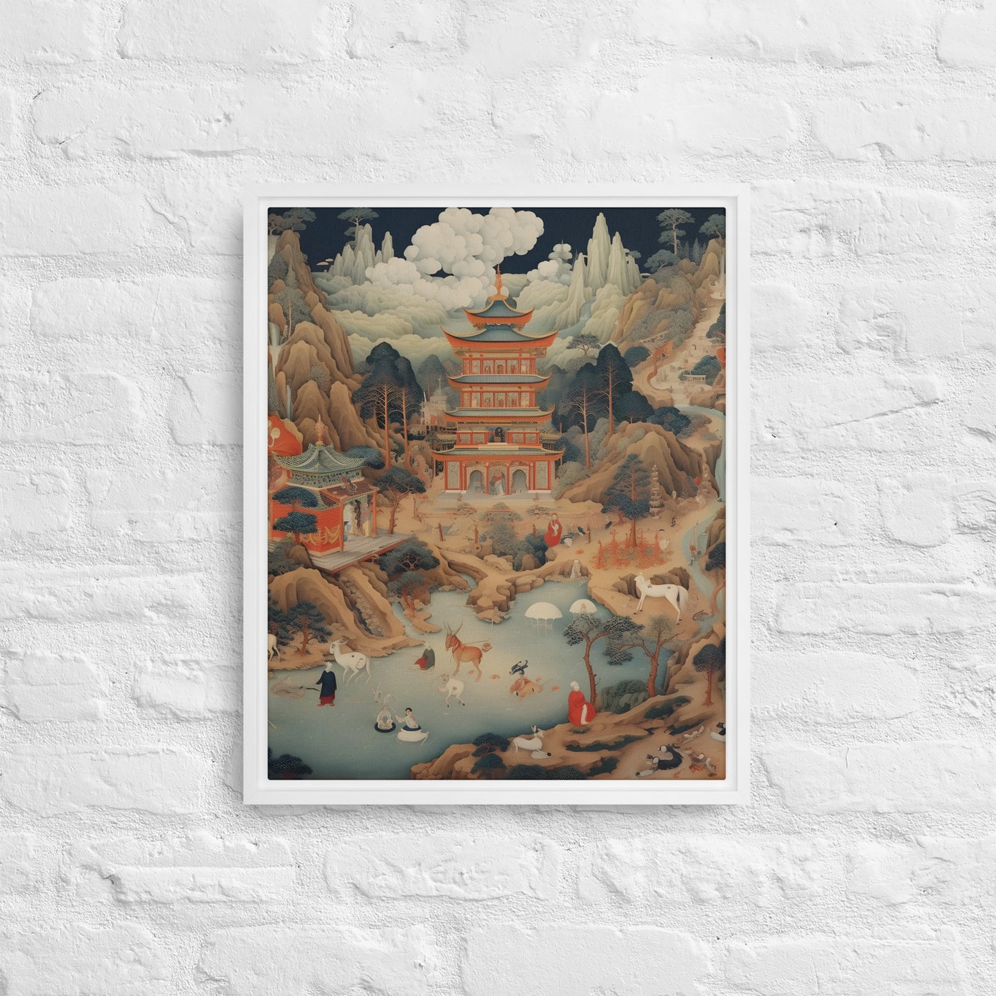 Eastern Mystery - "The hidden temple" Framed canvas