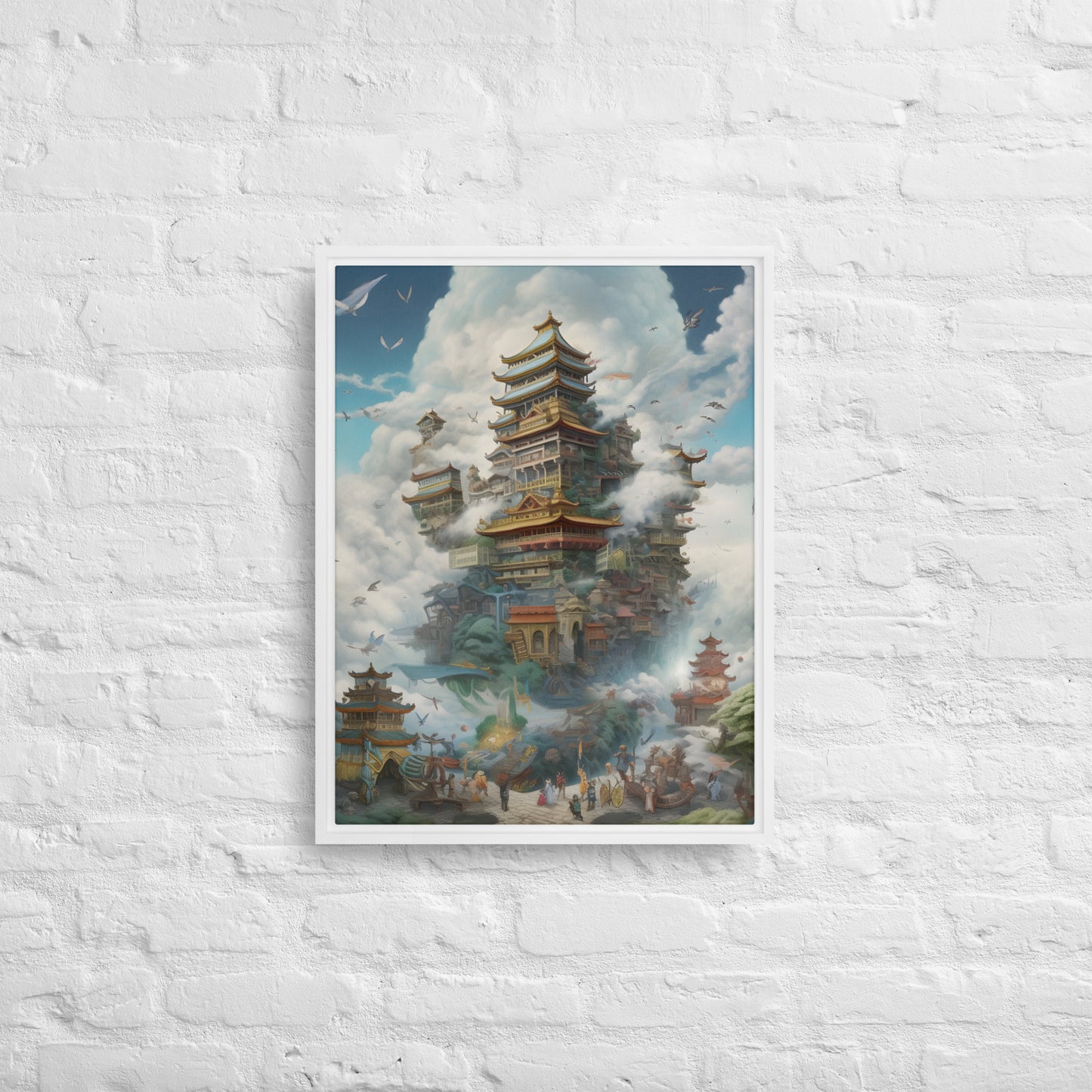 "Eastern Mystery" - The "Yun" Temple Framed canvas