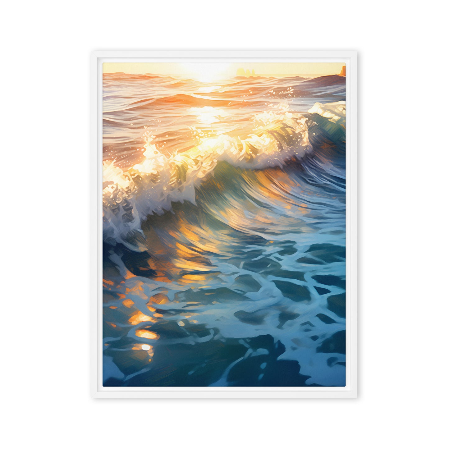 Water - "By the shore" Framed canvas