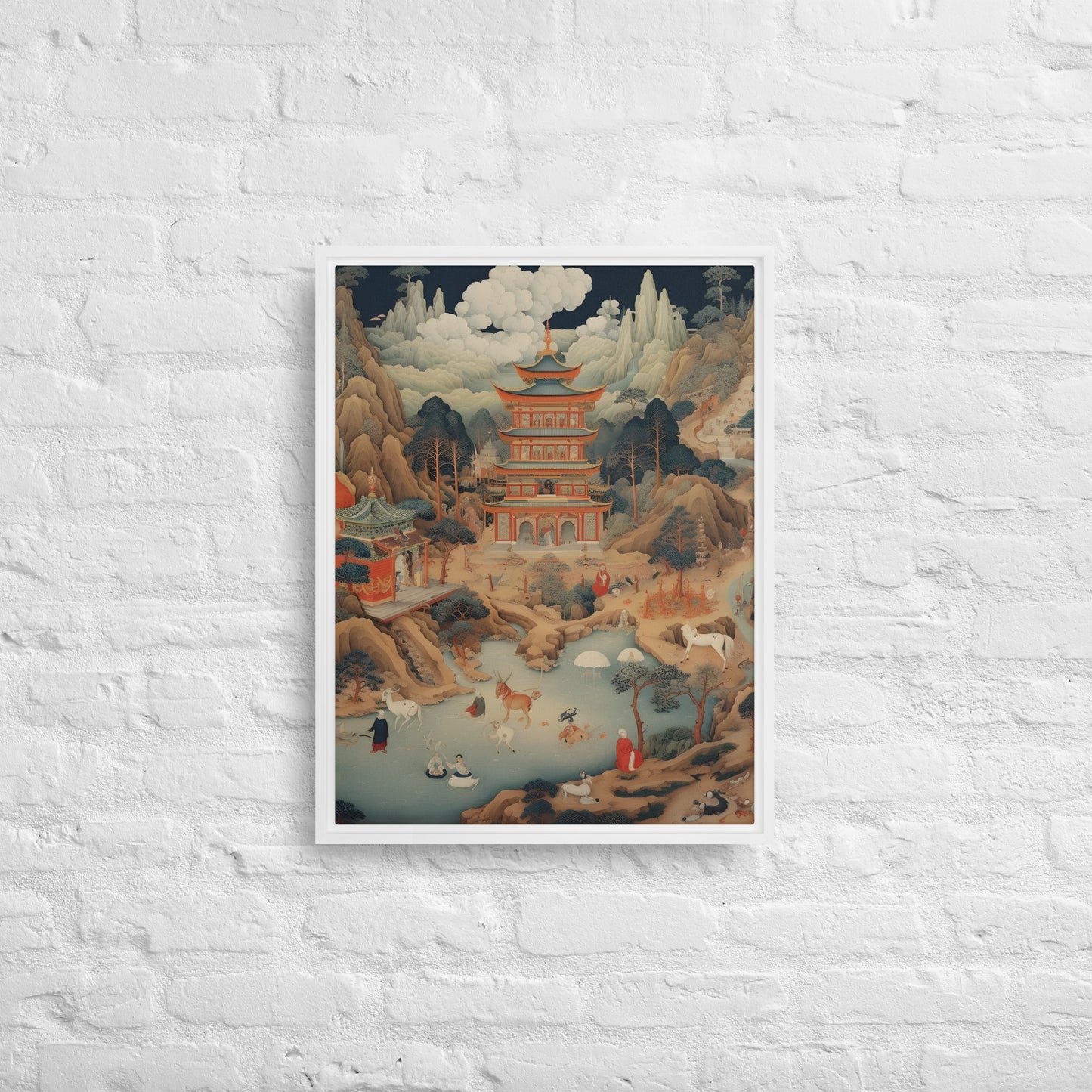 Eastern Mystery - "The hidden temple" Framed canvas