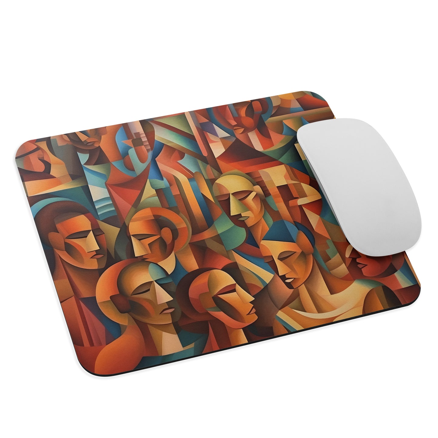 "Faces" - Cubism Mouse pad